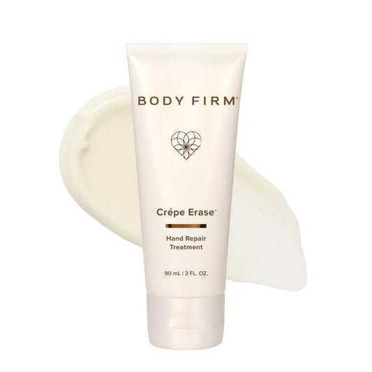 BODY FIRM Crepe Erase Hand Repair Treatment, Anti-Aging Hand Treatment, Lotion with Moisturizing Shea Butter, Vitamin E and Squalane for Cracked, Dry Hands, Supports Wrinkle on Hands, 3 fl oz