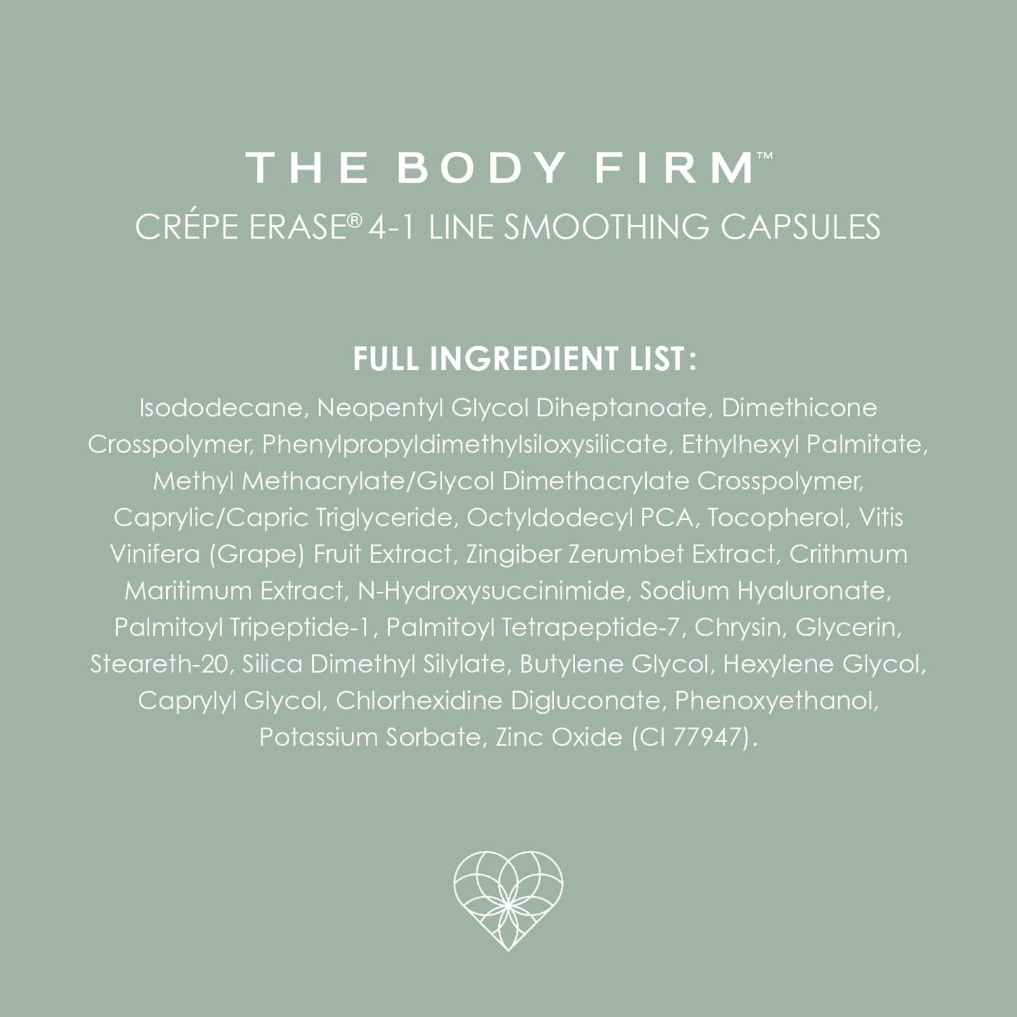 BODY FIRM Crepe Erase 4-in-1 Line Smoothing Capsules, Anti-Aging, Hydrating Face and Eye Serum with Hyaluronic Acid and Multi-Chain Peptide for Wrinkles, Crepe Skin & Fine Lines, 30 Count