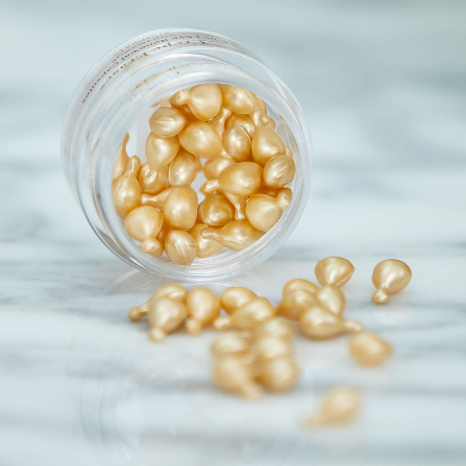 BODY FIRM Crepe Erase 4-in-1 Line Smoothing Capsules, Anti-Aging, Hydrating Face and Eye Serum with Hyaluronic Acid and Multi-Chain Peptide for Wrinkles, Crepe Skin & Fine Lines, 30 Count